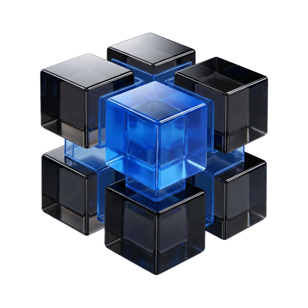 3D glass Rubik’s cube